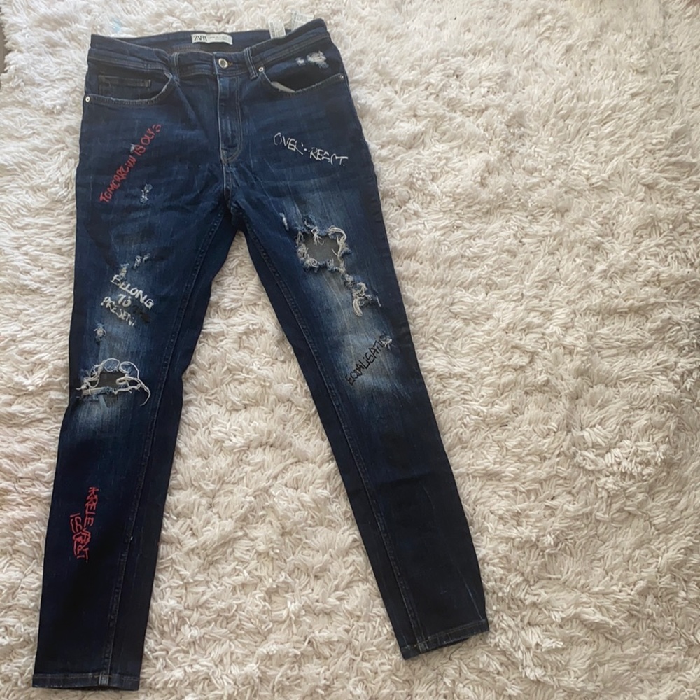 Men’s size 32 US Zara blue jeans / heavy stretch